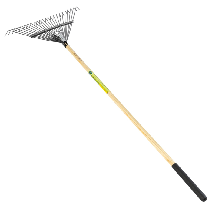 Grebla frunze 24 dinti flexibili,maner lemn,1650mm [8]