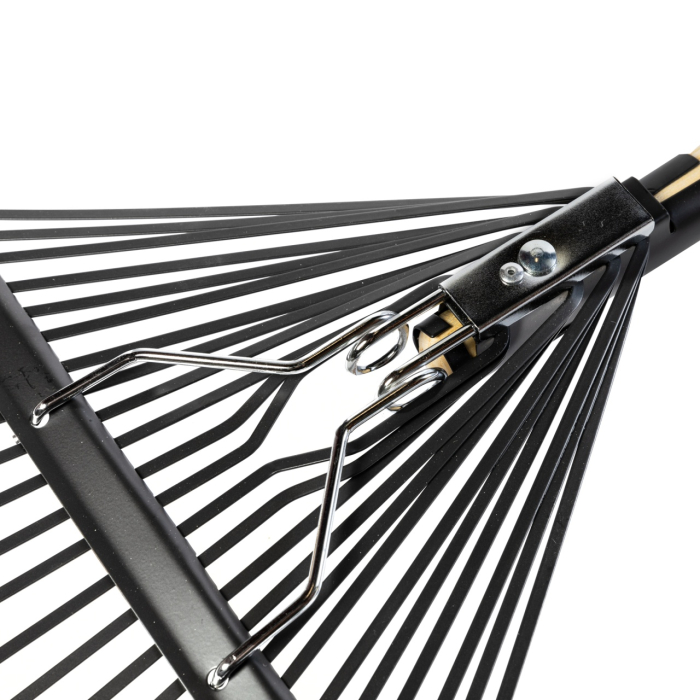 Grebla frunze 24 dinti flexibili,maner lemn,1650mm [3]