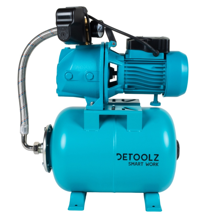 Hidrofor Detoolz 0.9 kW, debit maxim 2280l/h, inaltime maxima de pompare 40m, corp pompa fonta, butelie 24L, ejector [5]