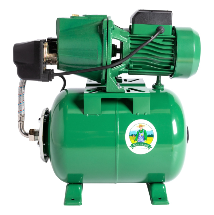 Hidrofor Micul Fermier 1.5 kW, debit maxim 3000l/h, inaltime maxima de pompare 53m, corp pompa fonta, capacitate vas expansiune 24 litri [11]