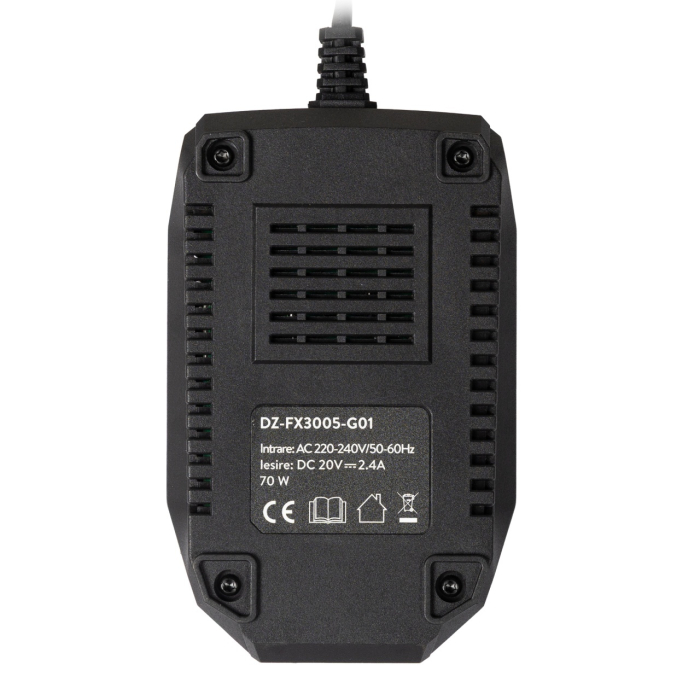 Incarcator rapid pentru acumulator 20V, incarcare 2.4A/h, Detoolz [7]