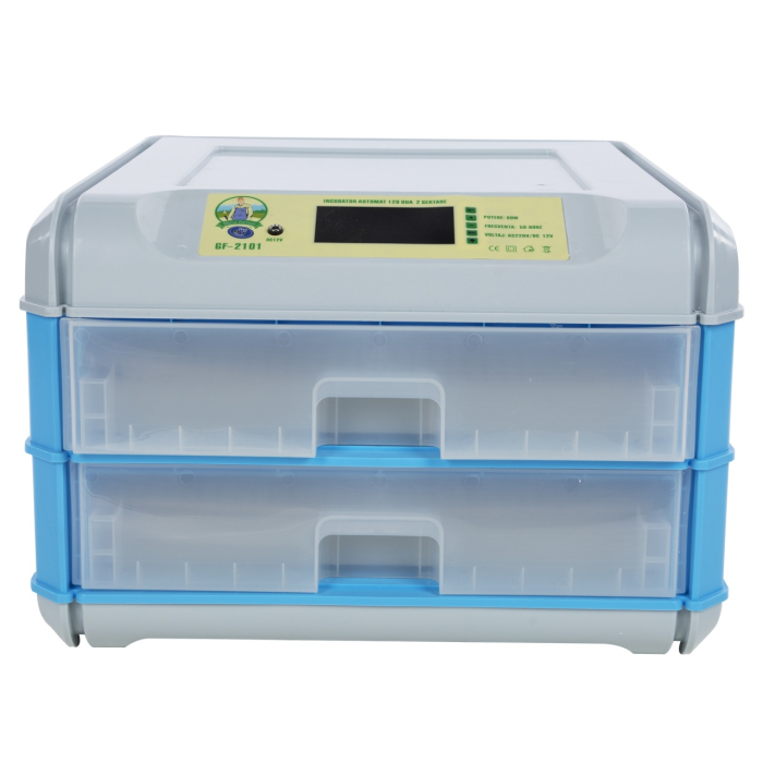Incubator electric Micul Fermier capacitate 128 oua, 2 etaje, alimentare 220V/12V [3]