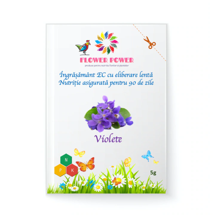 Îngrășământ Flower Power pentru violete cu eliberare lentă, efect 90 zile [1]
