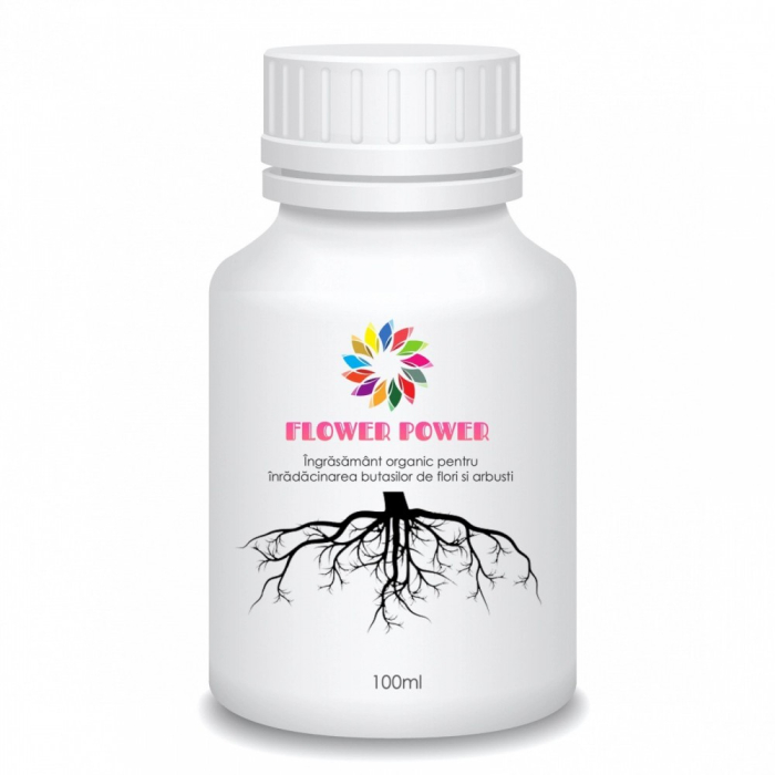 Îngrășământ organic pentru înrădăcinarea butașilor de flori și arbuști, cu aplicare directă prin fertigare, Flower Power [1]