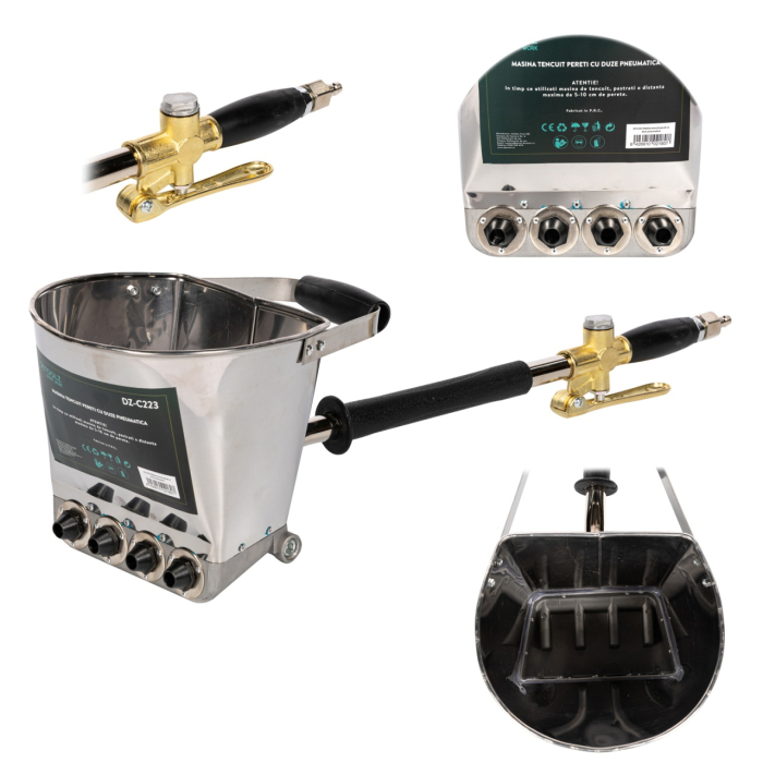 Masina de tencuit pereti Detoolz, pneumatica [8]