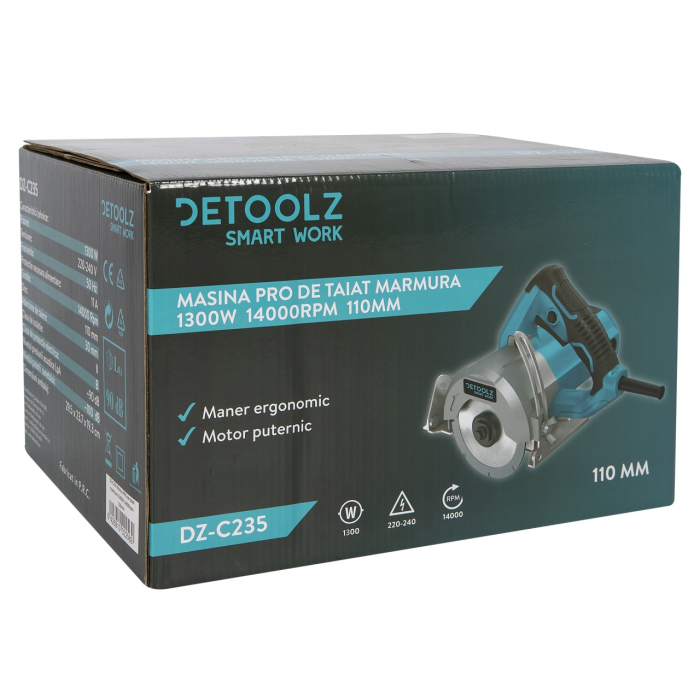 Masina pentru debitat placi ceramice Detoolz, putere 1300W, diametru disc 110mm [7]