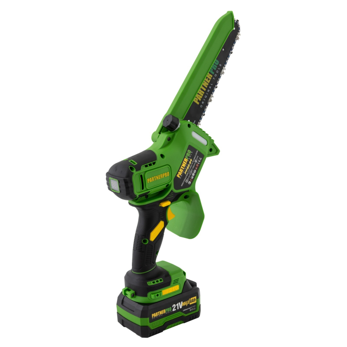 Mini Fierastrau cu Lant si Acumulator PPBS-84 PARTNERPRO, Brushless, 21V / 4Ah, Indicator sarcina [5]