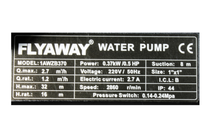 Mini hidrofor Micul Fermier 0.37 kW, debit maxim 2200l/h, inaltime maxima de pompare 33m, corp pompa fonta, capacitate vas expansiune 2 litri [6]