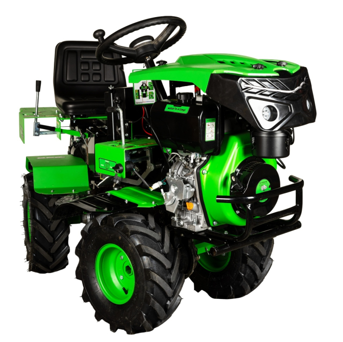 Mini tractor Micul Fermier, 17cp 530cc, motor pe motorina 4T, 4X4, 4 viteze, pornire electrica, 2 cutii de viteze, sistem hidraulic [3]