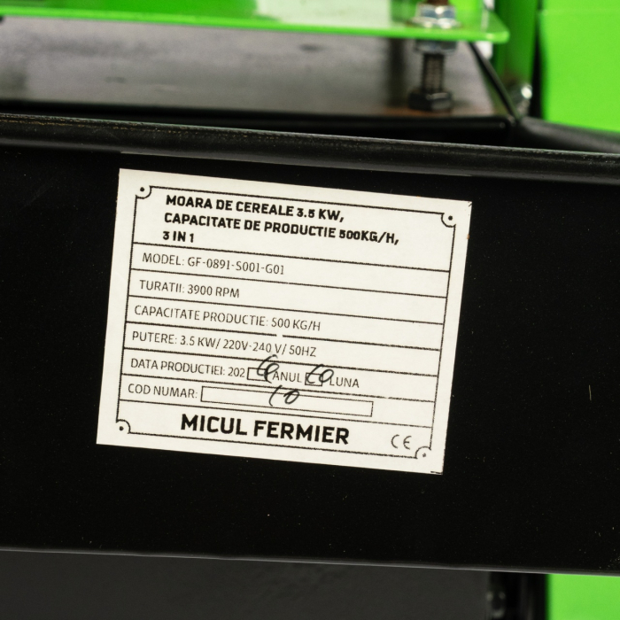 Moara electrica 3.5 KW cu ciocanele nr. 8 3in1 Micul Fermier [15]
