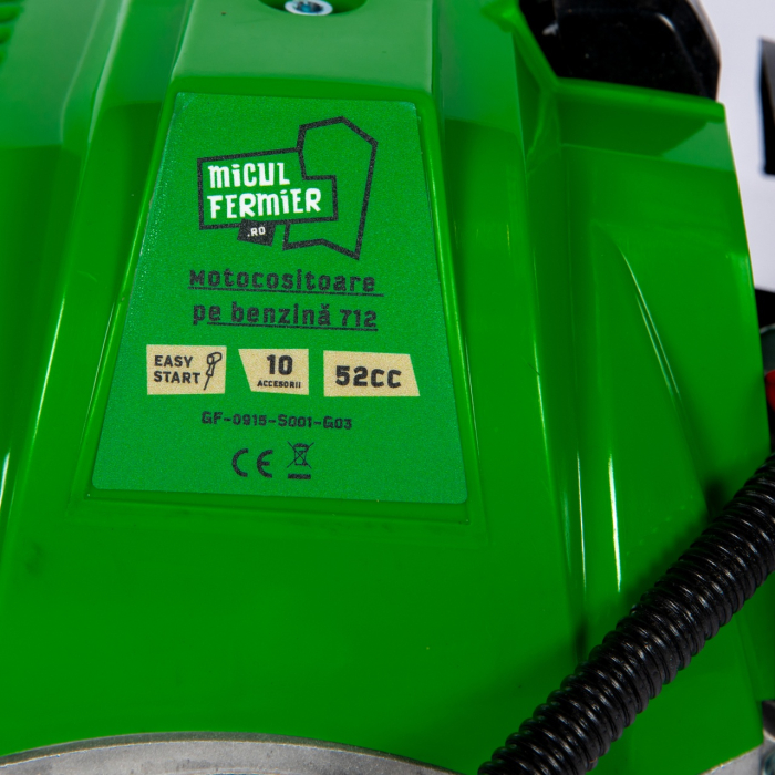 Motocositoare Micul Fermier 4.76cp, 52cc, Benzina, 2T, pornire rapida, 10 accesorii, tija 28mm [8]