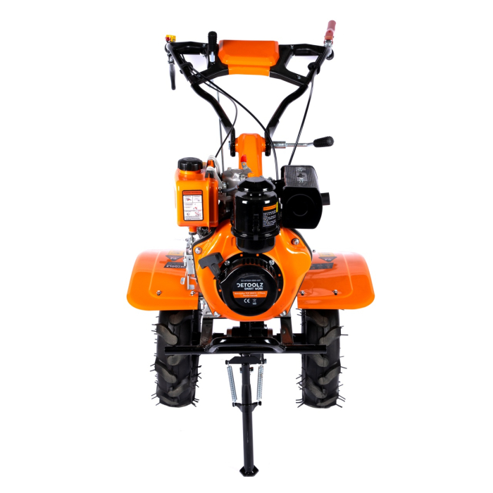 Motocultor DETOOLZ 7CP 280CC, motorina, 4T, 3 viteze, pornire manuala, cu roti [11]