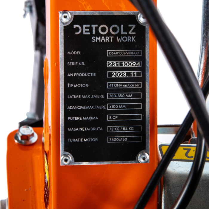 Motocultor Detoolz 8CP 212CC, benzina, 4T, 3 viteze, pornire manuala, fara roti [6]