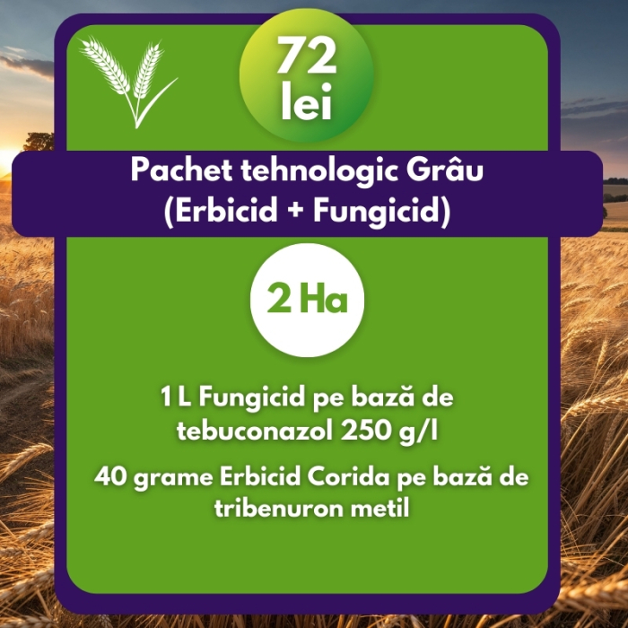 Pachet tehnologic Grâu- Erbicid + Fungicid- 2 Ha [1]