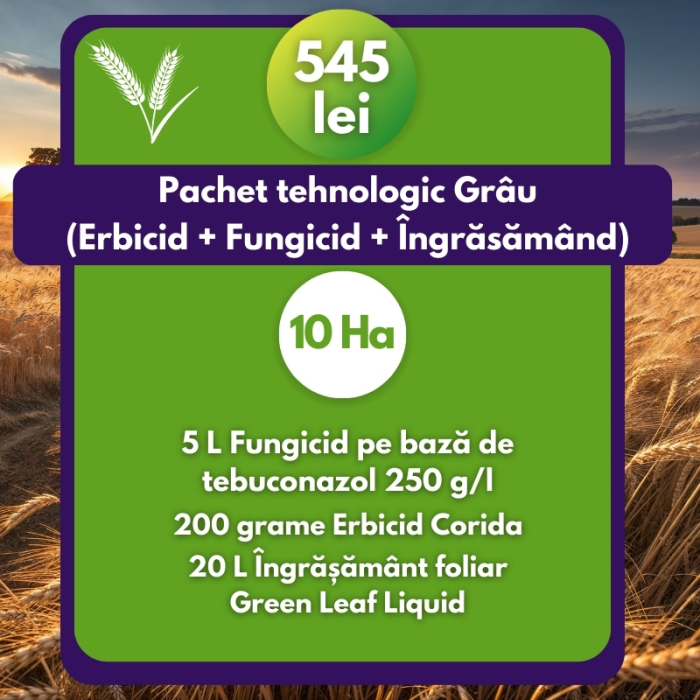 Pachet tehnologic Grâu- erbicid+ fungicid+ îngrășământ foliar- 10 Ha [1]