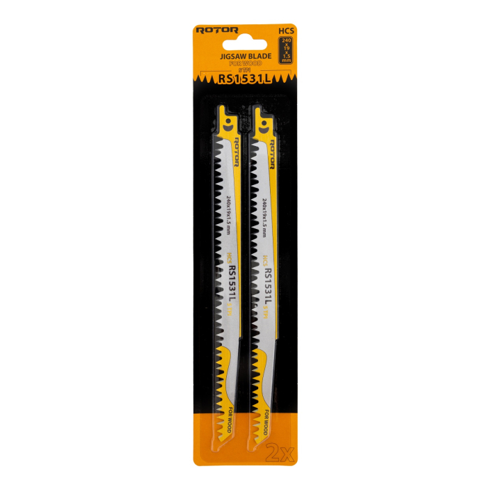 Panza fierastrau pendular pentru Lemn 240x19x1,5 mm Set 2 buc ROTOR RS1531L [2]