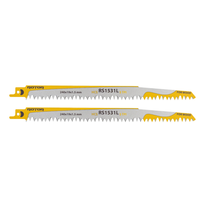 Panza fierastrau pendular pentru Lemn 240x19x1,5 mm Set 2 buc ROTOR RS1531L [1]