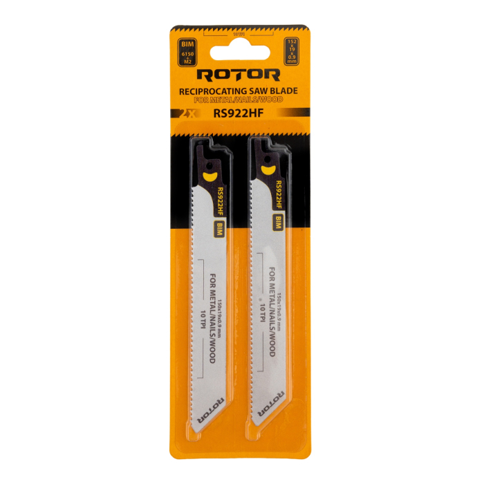 Panza fierastrau sabie pentru Lemn/Cuie/Metal 150x19x09 mm Set 2 buc ROTOR RS922HF [2]