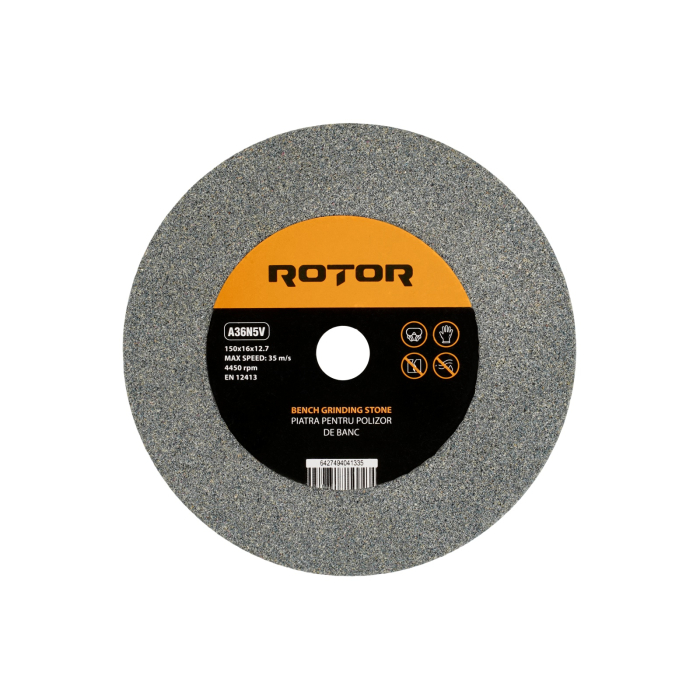 Piatra pentru polizor de banc 150 x 16 x 12,7mm P36 ROTOR [1]