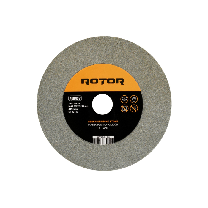 Piatra pentru polizor de banc 150 x 20 x 20 mm P60 ROTOR [1]