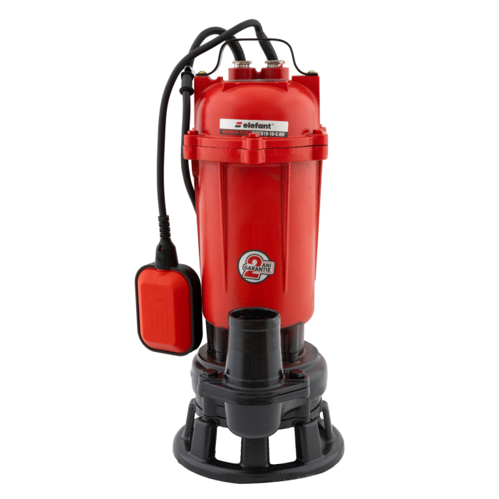 Pompa drenaj submersibila monoetajata Elefant WQCD10-10-0.95F , 750 W , 2850 rot / min , cu tocator [1]