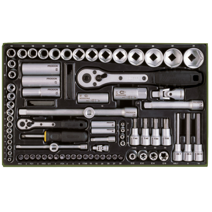 Proxxon 23640, Trusa de tubulare de 1/4' si 1/2' 86 de piese [6]