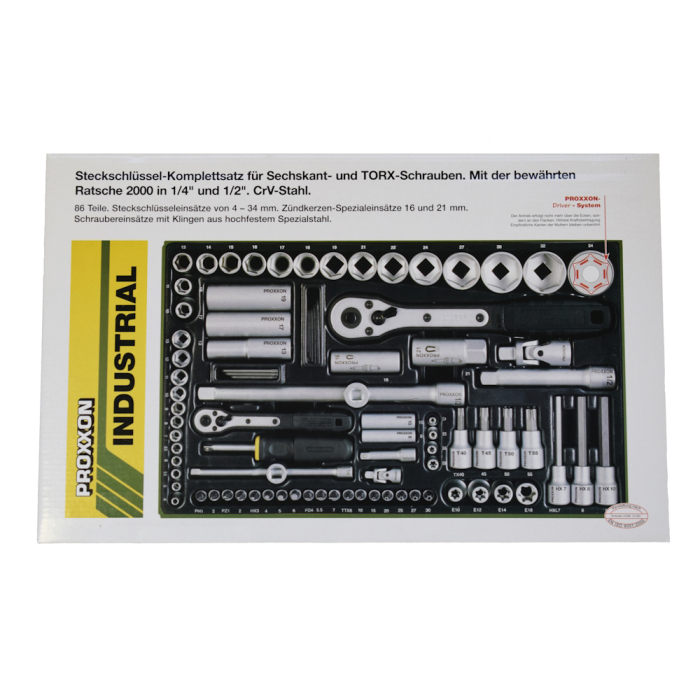 Proxxon 23640, Trusa de tubulare de 1/4' si 1/2' 86 de piese [7]