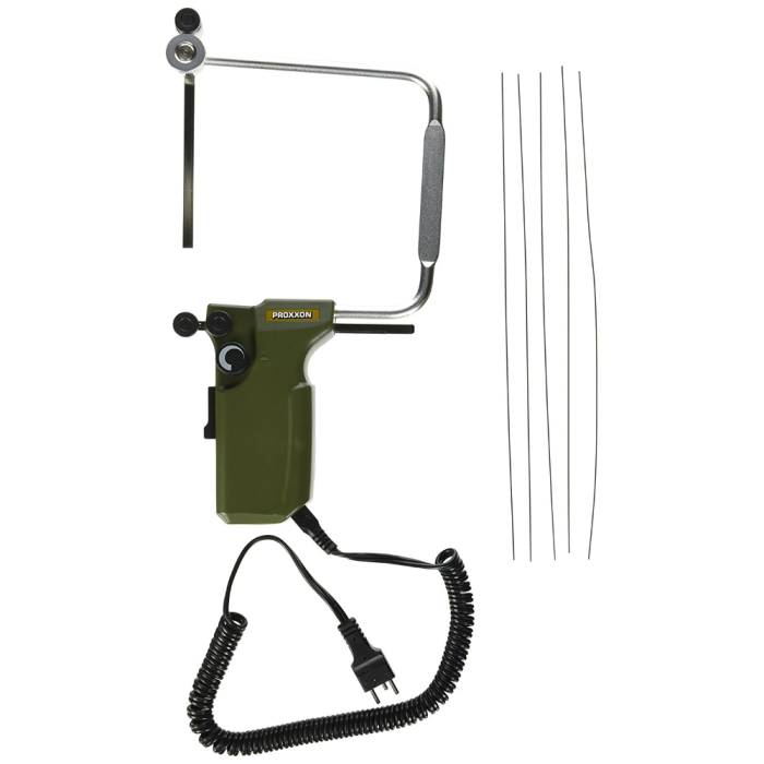 Proxxon 27082, Aparat pentru taiat cu fir cald THERMOCUT 12/E, max 200mm, fir maleabil, 12V, 60W, 150 - 350 °C, fara transformator, include 5 fire [3]