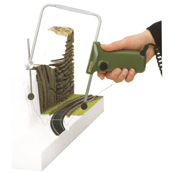 Proxxon 27082, Aparat pentru taiat cu fir cald THERMOCUT 12/E, max 200mm, fir maleabil, 12V, 60W, 150 - 350 °C, fara transformator, include 5 fire [4]