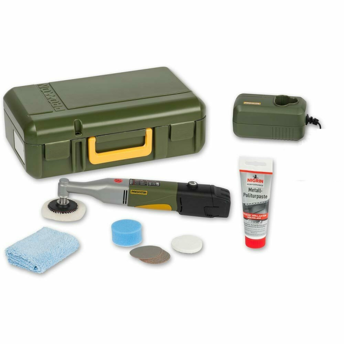 Proxxon 29820, Masina de lustruit cu gat lung cu acumulator WP/A, 1100-2800 rpm, + 1x Acuu, incarcator, geanta si accesorii [2]