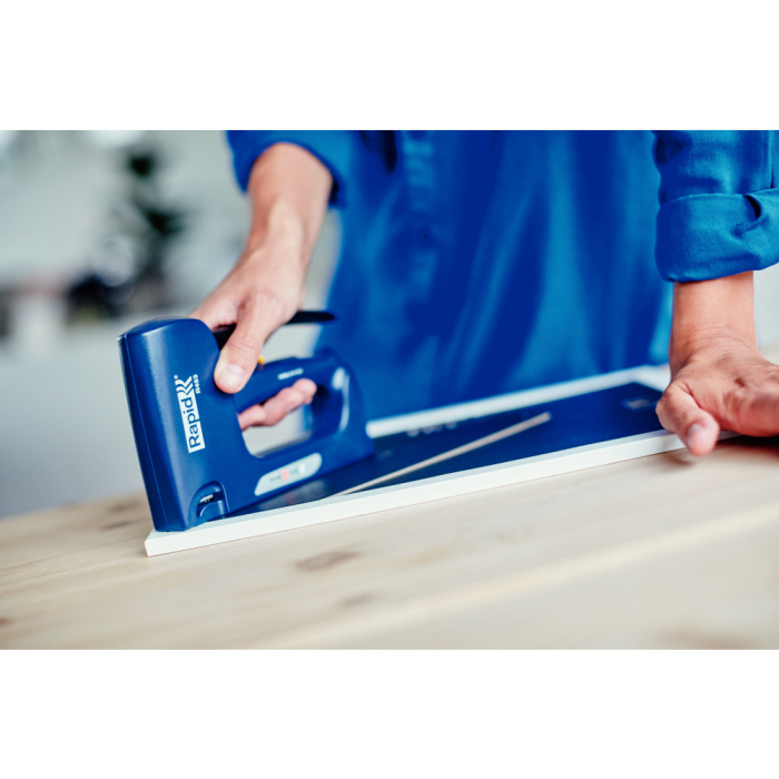 Rapid 20009502, capsator dual Rapid R453E, ptr capse nr. 53 si cuie nr. 8, 2 in 1 pentru tamplarie si tapiterie, maner ergonomic si piese de uzura din otel [3]