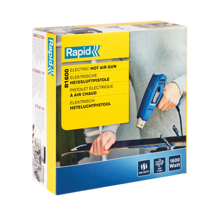 Rapid 24359800, Pistol cu aer cald R1600, temperatura reglabila intre 400-550 grade, 1600W, 300l/min, protectie la supraincalzire [4]