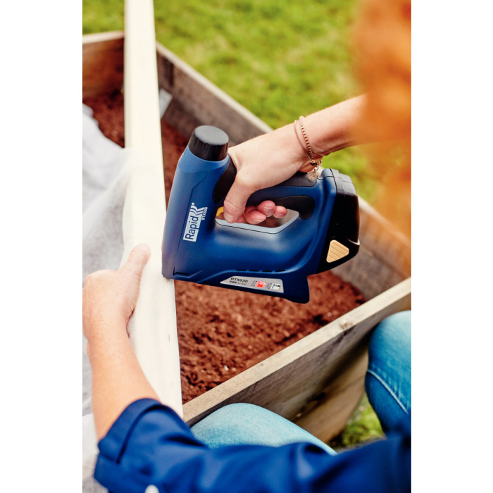 Rapid 5000128, Capsator/ciocan electric cu acumulator BTX530, functional cu capse No.53 si cuie No.8, + geanta [13]