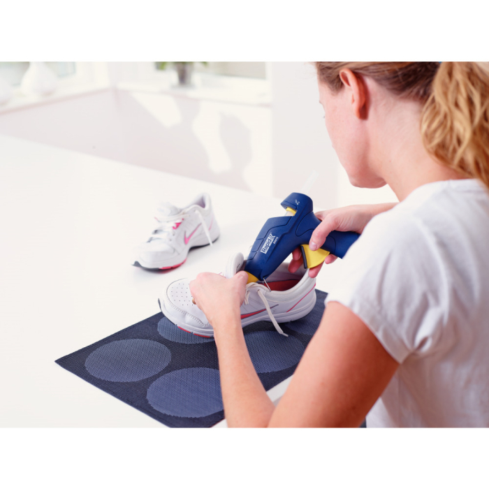 Rapid 5000442, Pistol GlueGun EG212, albastru, max 200W, debit 250g/h, 190°C, functional cu batoane de 12 mm [2]