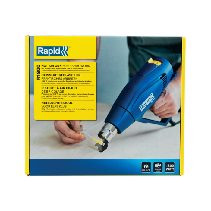 Rapid 5001341, Pistol cu aer cald R1800, temperatura reglabila in 2 trepte 300 si 550 grade, 1800W, 250-450l/min [4]