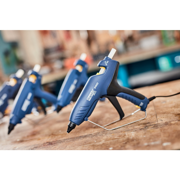 Rapid 5001490, Pistol profesional GlueGun PRO EG313, albastru, max 100W, debit 900g/h, 195°C, functional cu batoane de 12 mm [13]