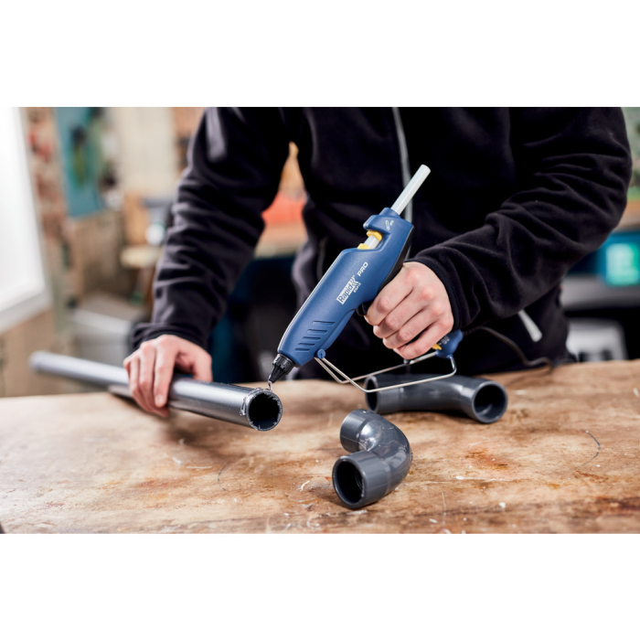 Rapid 5001490, Pistol profesional GlueGun PRO EG313, albastru, max 100W, debit 900g/h, 195°C, functional cu batoane de 12 mm [5]