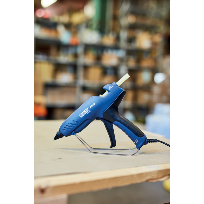 Rapid 5001490, Pistol profesional GlueGun PRO EG313, albastru, max 100W, debit 900g/h, 195°C, functional cu batoane de 12 mm [11]