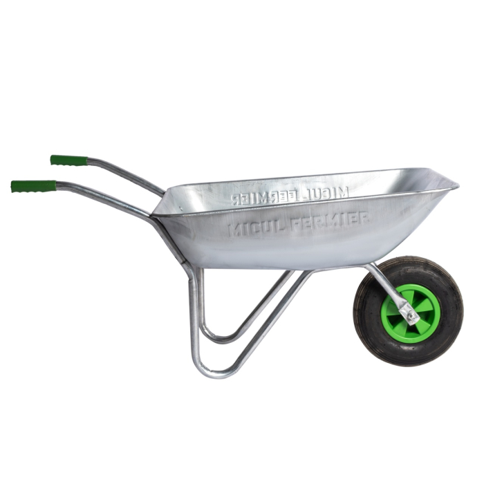 Roaba metalica Micul Fermier 80L cuva otel zincat G01 [9]