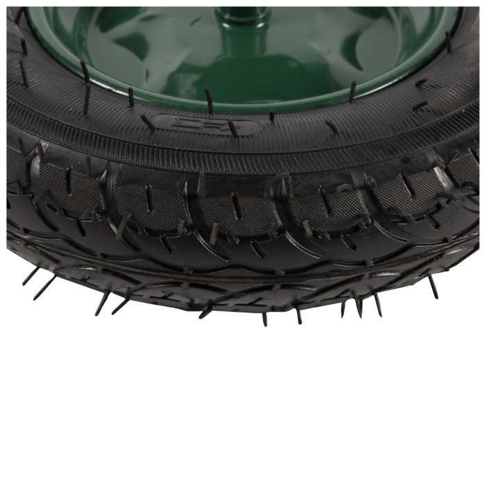 Roata roaba Micul Fermier 3.50-8, diametru ax 14mm, janta verde [4]