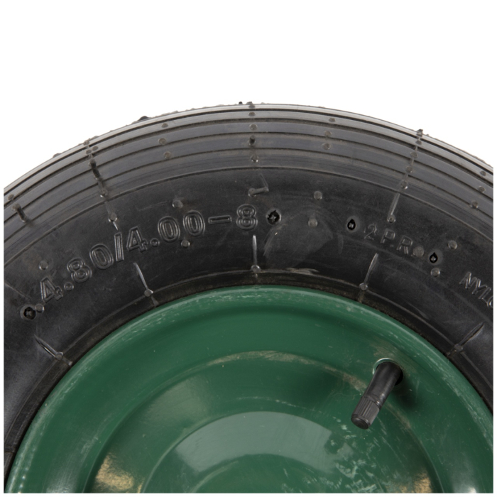 Roata roaba Micul Fermier 4.00-8, diametru ax 14mm, janta verde [4]