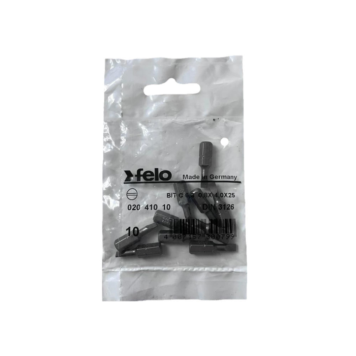 Set 10 biti Felo, seria Industrial profil Drept, C6.3, 4.0x0.8mm, 25mm [1]