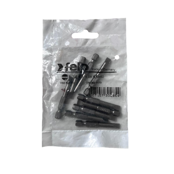 Set 10 biti Felo, seria Industrial profil Drept, E6.3, 5.5x1.0mm, 50mm [1]