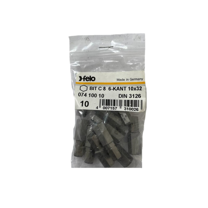 Set 10 biti Felo, seria Industrial profil HEX, C8, HX10.0, 32mm [1]