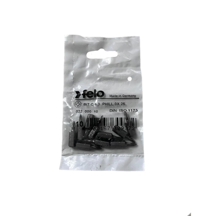 Set 10 biti Felo, seria Industrial profil Philips, C6.3, PH0, 25mm [1]