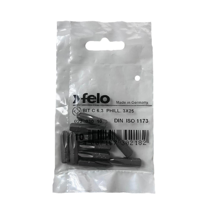 Set 10 biti Felo, seria Industrial profil Philips, C6.3, PH3, 25mm [1]