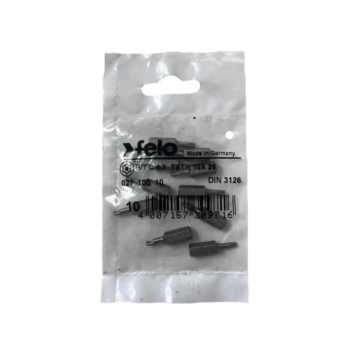 Set 10 biti Felo, seria Industrial profil Torx TR, C6.3, TTX10, 25mm [1]