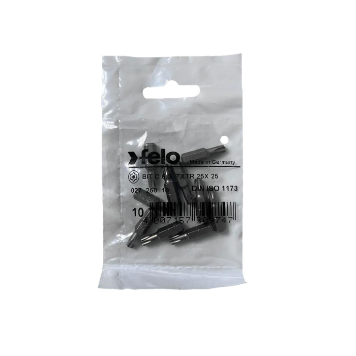 Set 10 biti Felo, seria Industrial profil Torx TR, C6.3, TTX25, 25mm [1]