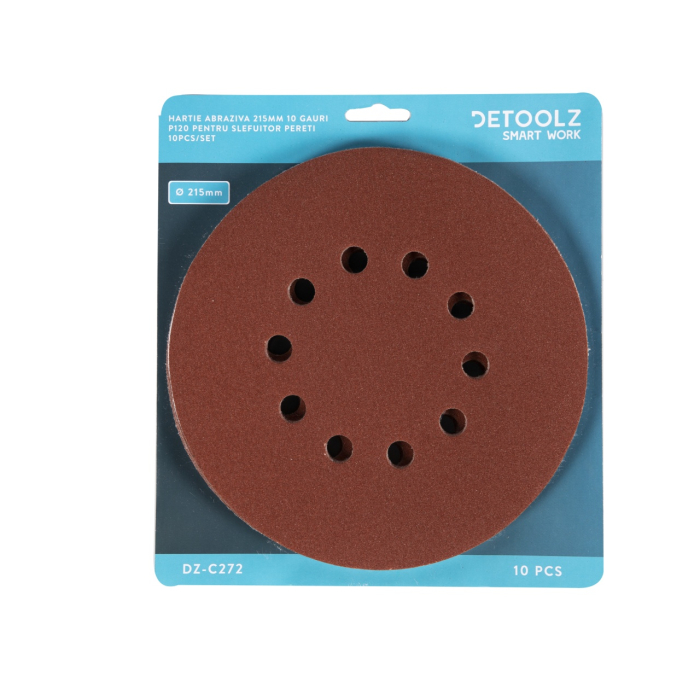 Set 10 hartie abraziva P120 10gauri 215mm [3]
