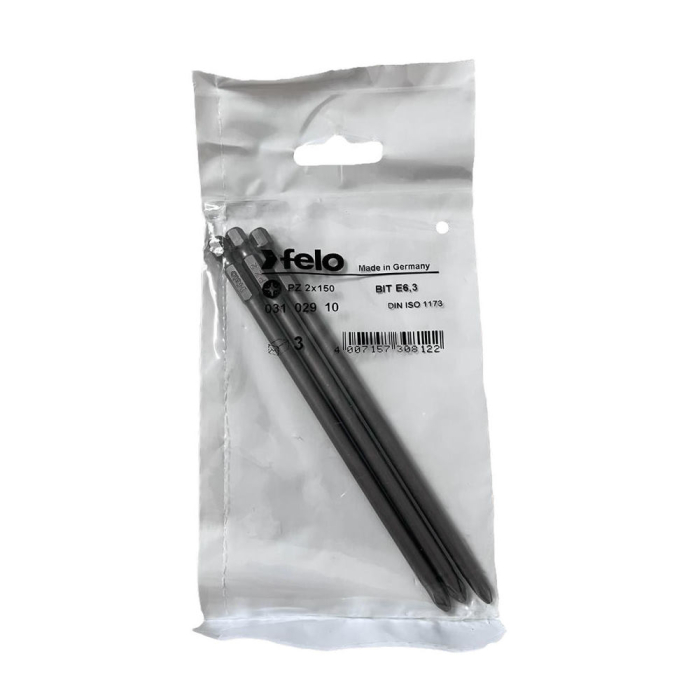 Set 3 biti Felo, seria Industrial profil Pozidrive, E6.3, PZ2, 150mm [1]
